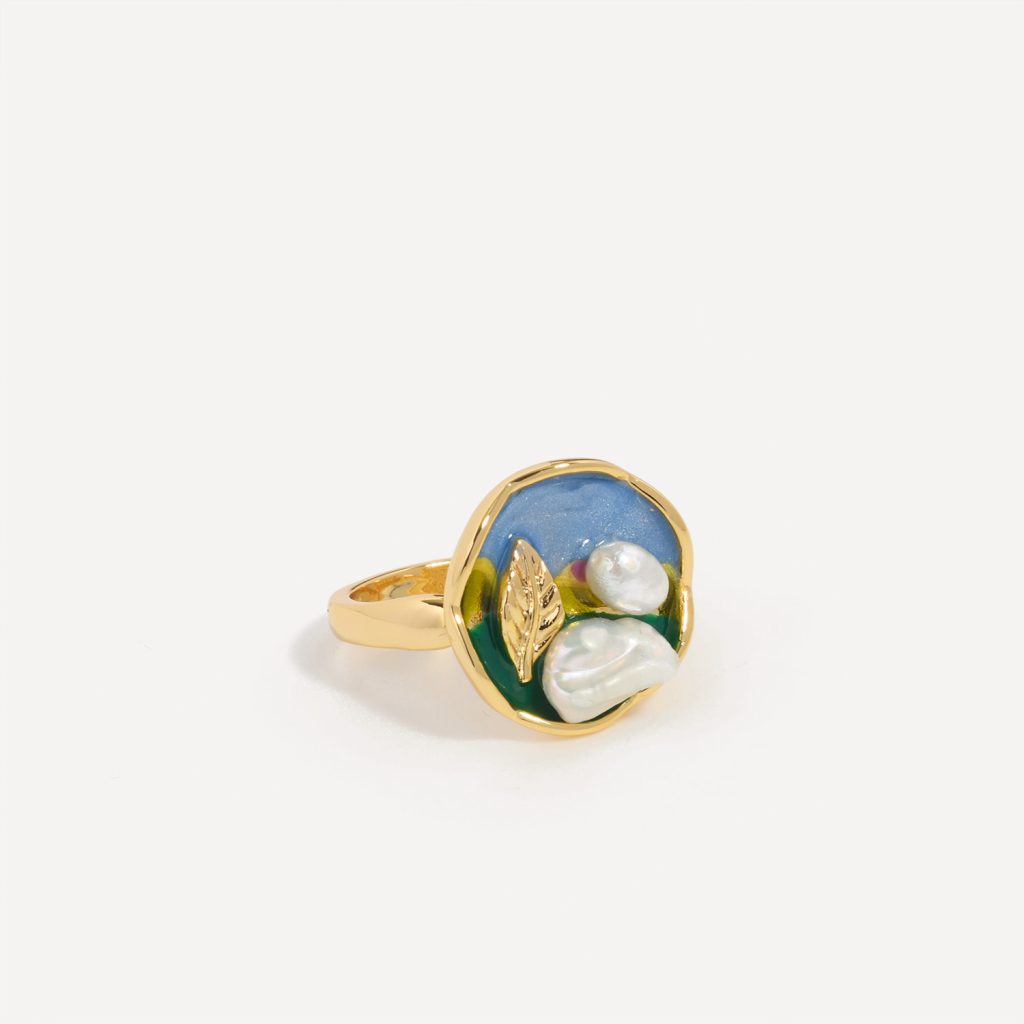 Ocean Leaf Ring g22